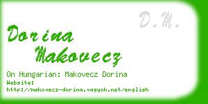 dorina makovecz business card